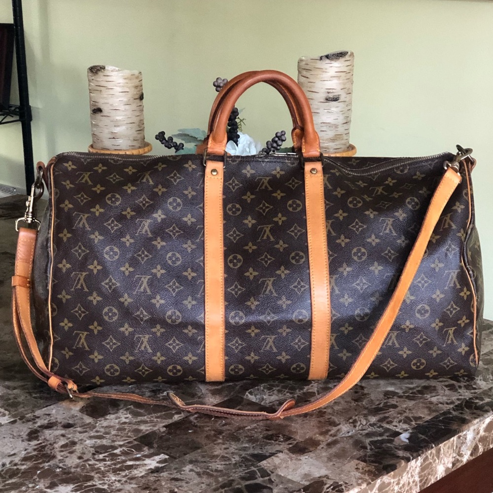 AUTH Louis Vuitton Keepall 55 Bandouliere & EXTRAS - Picture 2 of 8